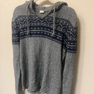 Gray Patterned Men's Hollister Sweater